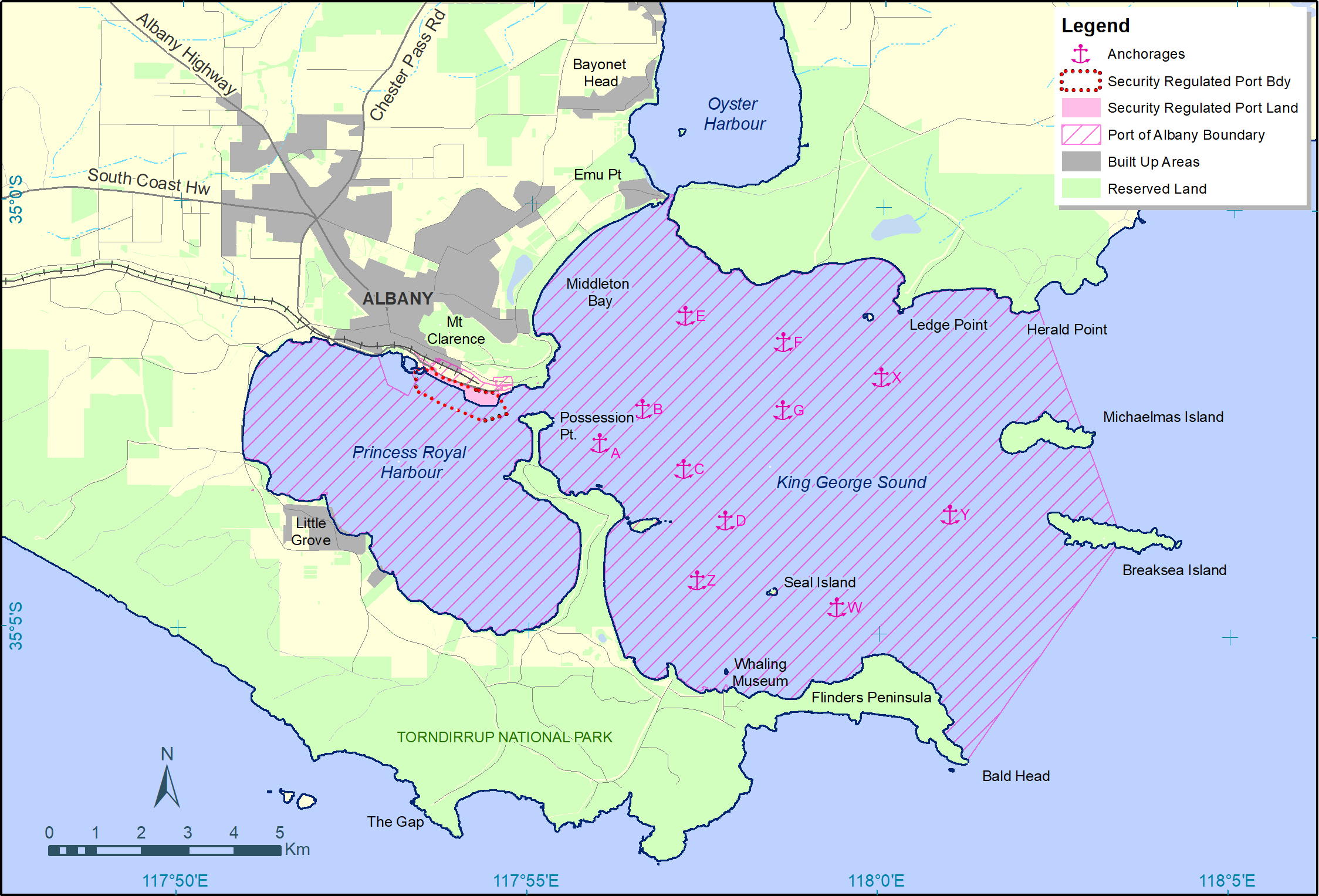 Albany Port Boundary and Anchorages