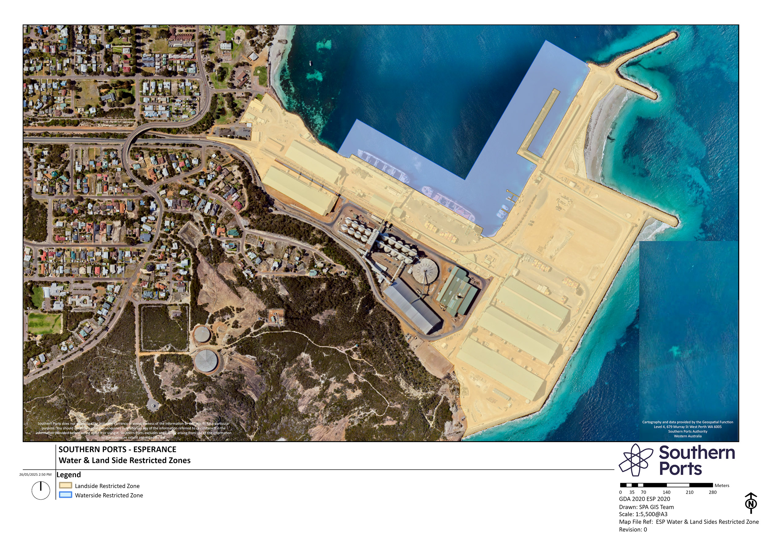 Southern Ports Esperance Water & Land Side Restricted Zones