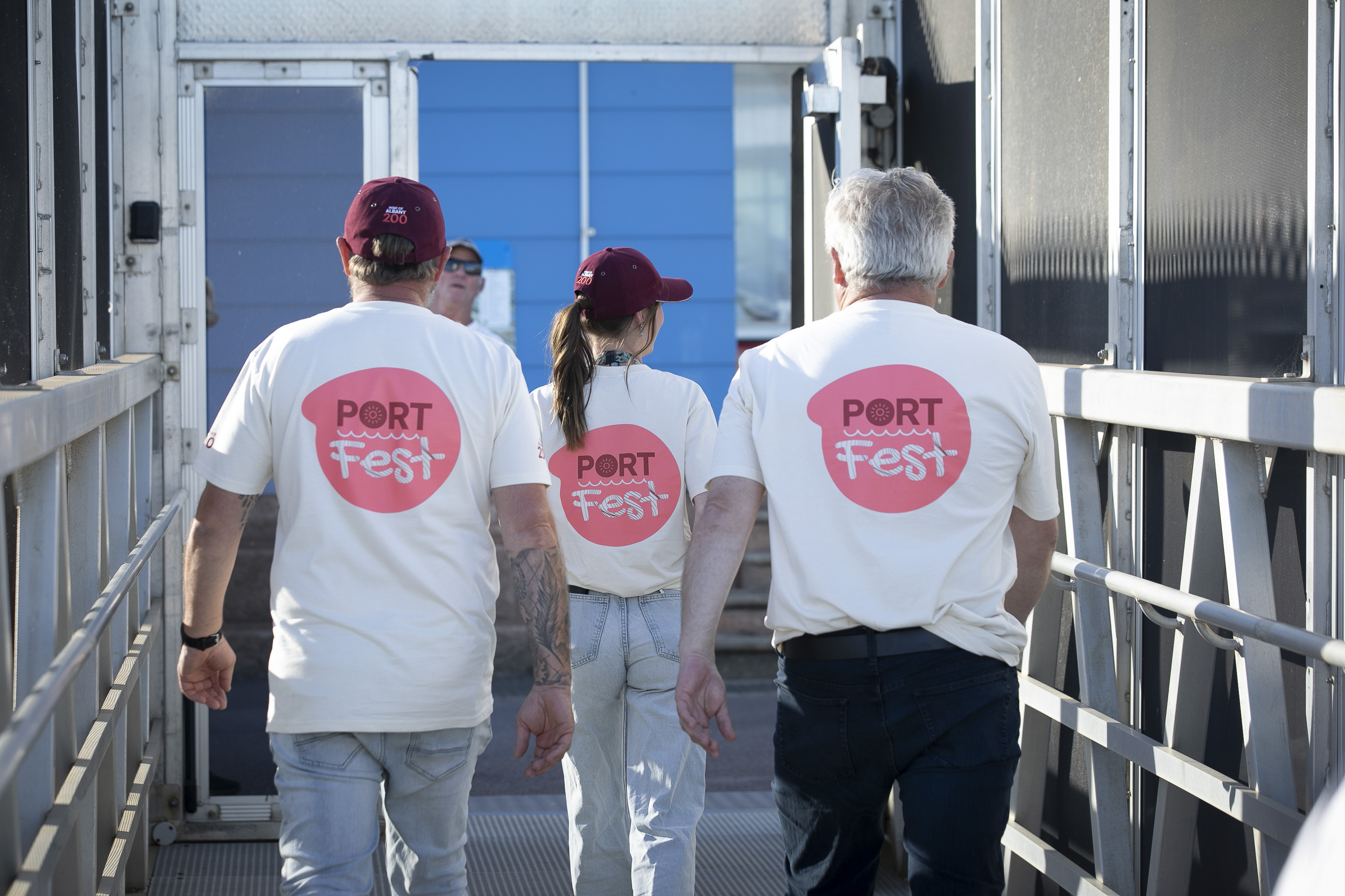 Southern Ports staff at the Albany Marina where boat tours launched from